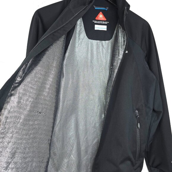 Columbia Omni Wind Block Omni Heat Jacket Mens S Black Windproof Softshell - Picture 2 of 8